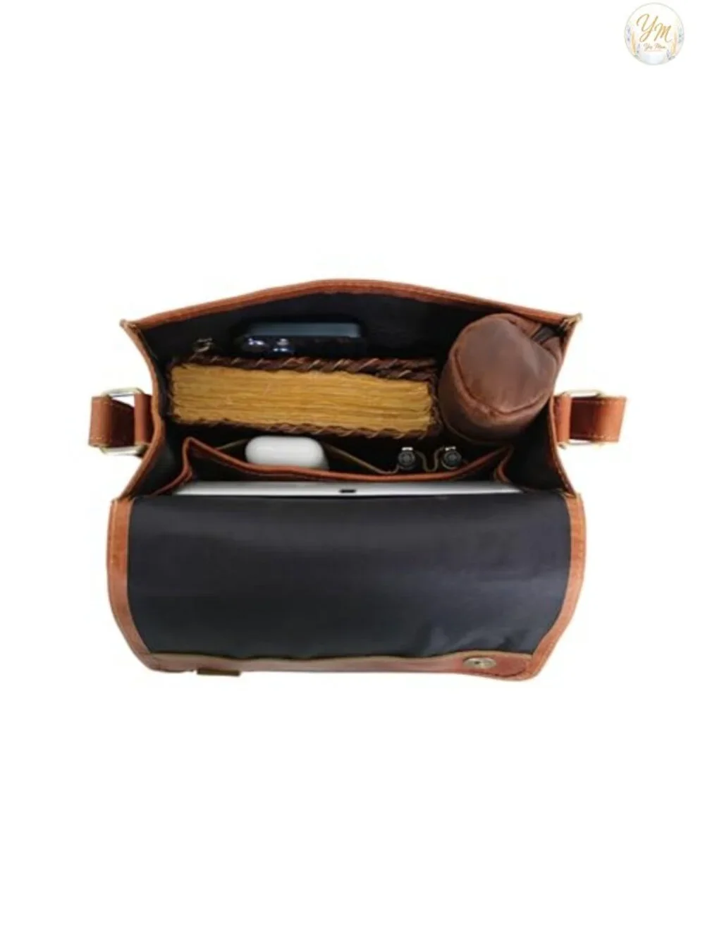 Men's Leather Messenger Bag Laptop Case Office Briefcase Distressed Shoulder Bag